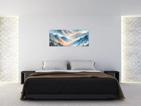 Obraz - Akvarelové hory (120x50 cm)
