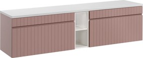 Comad Kúpeľňová skrinka pod doskové umývadlo set Iconic Rose 180 antická ružová/biela