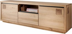 Dubová TV skrinka RTV II s 2 dvierkami a zásuvkou, 170x40x56 cm