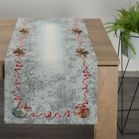 VIANOČNÝ GOBELÍNOVÝ BEHÚŇ NA STÔL PINE1 40X100 CM VZOROVANÁ