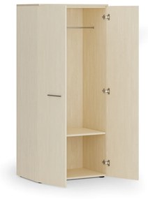Kancelárska šatníková skriňa PRIMO WOOD, 1 polica, šatníková tyč, 1781 x 800 x 500 mm, breza