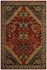 Koberec Afgan E788A červený / čierny