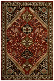 Koberec Afgan E788A červený / čierny