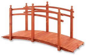Garthen 72827 Záhradný drevený mostík so zábradlím - 235 x 75 x 109 cm