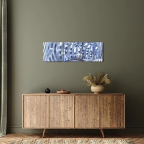 Obraz - 3D abstrakcia (s hodinami) (90x30 cm)