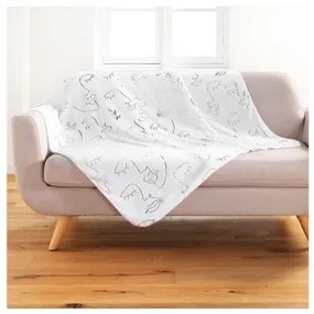 Sammer Moderná plyšová deka v bielej farbe 125x150 cm 3574386095129