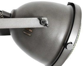 Priemyselná stojaca lampa oceľ s drevom 2-svetlá - Emado