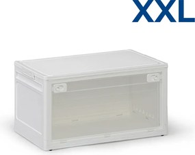 Veľký skladací regálový box XXL 94 l, 660x400x358 mm, biely