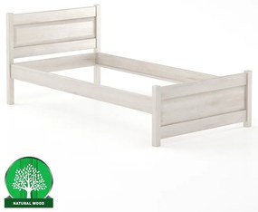 Posteľ buková LK120–100x200 bielený