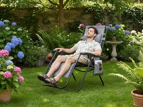 CH Záhradné skladacie relaxačné kreslo Zero II - sivá
