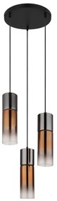 Globo 21000-3HG - Luster na lanku ANNIKA 3xE27/25W/230V čierna/medená