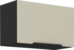 Horná výklopná kuchynská skrinka Arona, 60 cm, kašmírová/čierna%