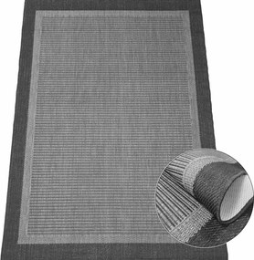 Koberec Eqos 0001GREY – sivý obdĺžnik s jemným vzorom Rozmer: 120x180 cm