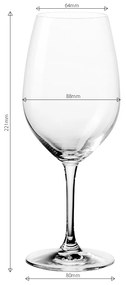 Poháre na biele víno 530 ml set 4 ks - Benu Glas Lunasol META Glass - 322040
