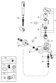 GROHE 32832000 - Kadna armatura EUROSMART COSMOPOLITAN