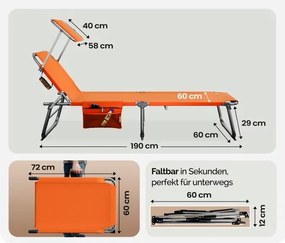 InternetovaZahrada Záhradné lehátko Ibiza - oranžové