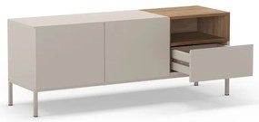 Krémový TV stolík 140x55 cm Cailin – Marckeric