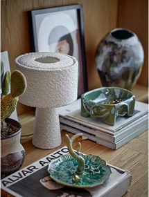 Biela stolová lampa s textilným tienidlom (výška 30 cm) Emmie – Bloomingville