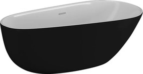 Polimat Akrylátová voľne stojaca vaňa Shila 170x85 POLIMAT-Rozmery: 170x85, POLIMAT-Farba vane: Biela / čierna mat