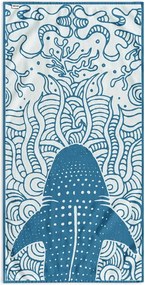 Modrá plážová osuška 90x180 cm Shark - DecoKing