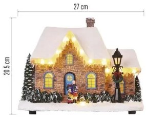 LED vánoční domek House 20,5 cm teplá bílá