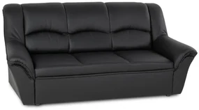 Kožená sedacia súprava DUBAJ LUX 3+1+1, čierna (k-70)