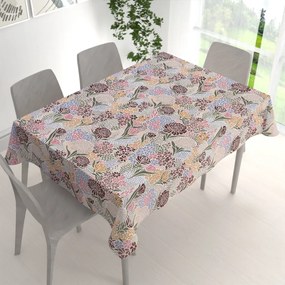 Biante Bavlnený obdĺžnikový obrus Sandra SA-648 Akvarelové kvety na bielom 100x160 cm