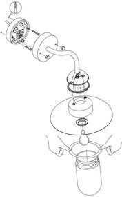 EGLO 88489 - vonkajšie nástenné svietidlo MILTON galvanizovaná oceľ