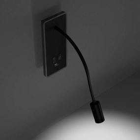 Nástenné LED svietidlo Base, 1x LED 8+2w, 4000k, b, vypínač