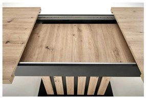 Jedálenský stôl Lamello 160 cm, dub artisan / čierna