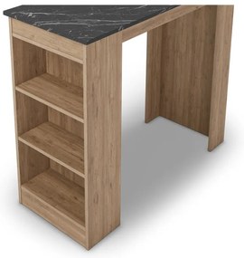 Barový stôl s doskou v dekore mramoru 47x120 cm Peru - Marckeric