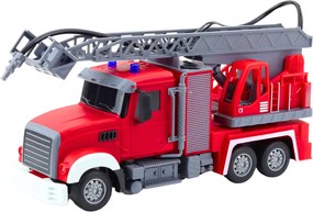 LEAN Toys Hasičské auto s výložníkom na vylievanie vody 1:24