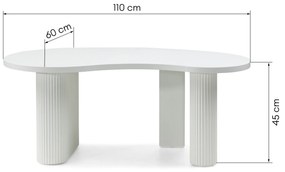 Konferenční stolek Felicia 110 cm bílý