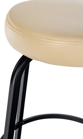 Barová stolička Kamari koženka - krémová