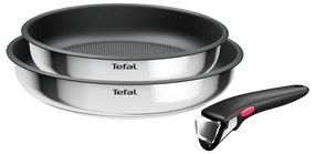 Nerezové panvice v súprave 2 ks s nepriľnavým povrchom/s odnímateľnou rukoväťou ø 26 cm INGENIO Cook Eat L8813S75 – Tefal