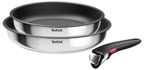 Nerezové panvice v súprave 2 ks s nepriľnavým povrchom/s odnímateľnou rukoväťou ø 26 cm INGENIO Cook Eat L8813S75 – Tefal