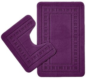 Tmavofialové WC kúpeľňové predložky v súprave 2 ks 50x80 cm Armoni – Catherine Lansfield