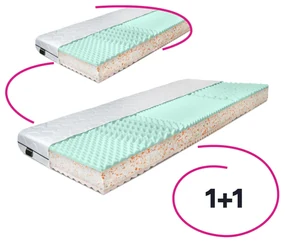 Matrace, set 2 ks, 18 cm, 80x200 cm, ALBO LUX NEW