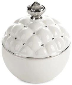 Nádoba ADORE 05 s vekom biela / strieborná