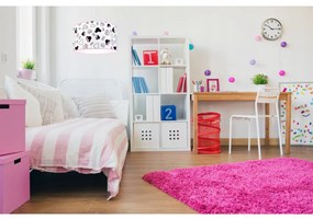 Detské závesné svietidlo Minnie, 1x textilné tienidlo so vzorom, (fi 35cm)