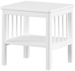 Biely detský nočný stolík z bukového dreva Forrest – Vipack