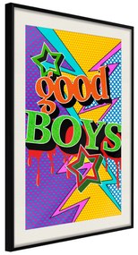 Artgeist Plagát - Good Boys [Poster] Veľkosť: 20x30, Verzia: Čierny rám s passe-partout