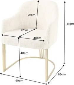 Stolička 45927 Art Living Látka Chenille Béžová  - Komfort-nábytok