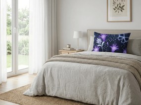 Obliečka na vankúš z mikrovlákna VIOLET BUTTERFLY 70x90 cm, tmavomodrý