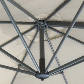 Derby RAVENNA 330 cm – veľký záhradný výkyvný slnečník s bočnou tyčou - 2. akosť (S300)