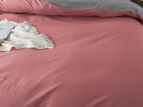 XPOSE® Bavlnené Renforcé  obliečky EVITA  DUO na dve lôžka - tmavě šedé / starorůžové