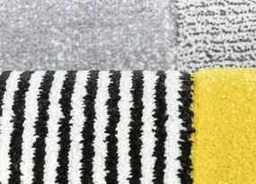 Koberce Breno Kusový koberec ALORA A1039 Yellow, sivá, viacfarebná,140 x 200 cm