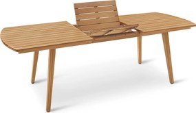 Rozťahovací záhradný stôl so zaoblenými prednými stranami, cca 180 ‒ 240 cm