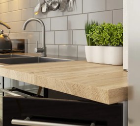 Spodná kuchynská skrinka s doskou OLIWIA S60 3SZ biela / čierna, lesk