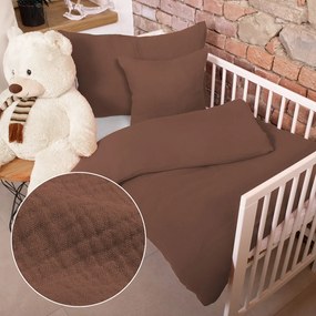 Biante Detské mušelínové posteľné obliečky do postieľky Nature MSN-075 Hnedé Do postieľky 90x120 a 40x60 cm